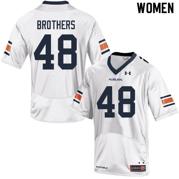 Women #48 O.C. Brothers Auburn Tigers College Football Jerseys Sale-White - Click Image to Close